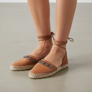 Belle by Sigerson Morrison Women Sandals Brown Leather Espadrille US 8